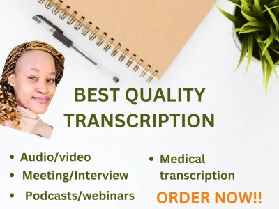 The best quality transcription tailored to your needs.