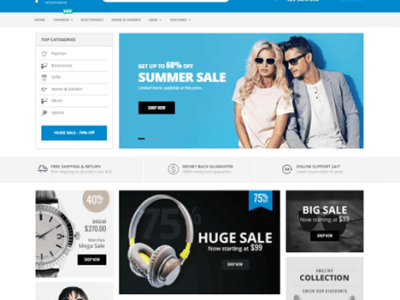 Magento 2.x site with theme