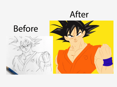 Sketch to a professional illustration/sketch to vector art