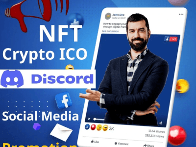 Nft discord server promotion, Nft Twitter followers, crypto ico marketing