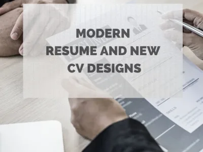 A modern resume and new CV writing templates.