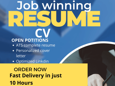 An ATS-Compliant Resume, Cover Letter, and LinkedIn  [10 hours]