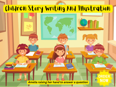 Kids' stories and children's story writing with a storybook