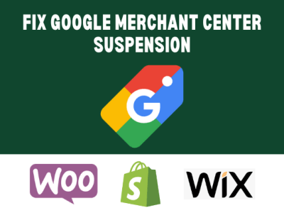 Setup and fix google merchant center suspension - misrepresentation issues