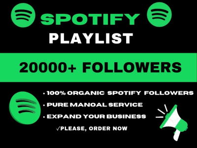 20k+ Organic Spotify Followers & Spotify Promotion | Grow Spotify Playlist