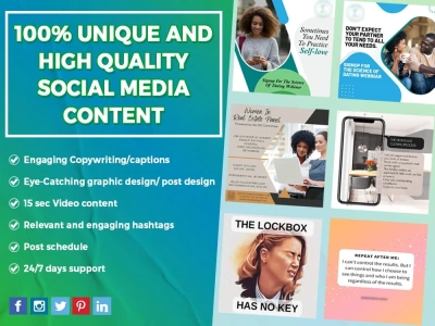 Social media management and content creation.