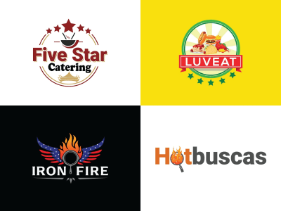 Amazing food, café, coffee, bbq, bakery, catering, restaurant logo design