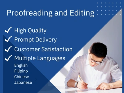 High Quality Proofreading & Editing (English, Mandarin, Japanese, Filipino)