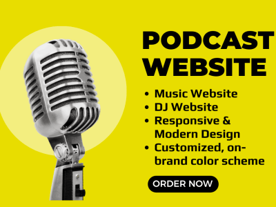 A podcast website, music website dj website, artist website