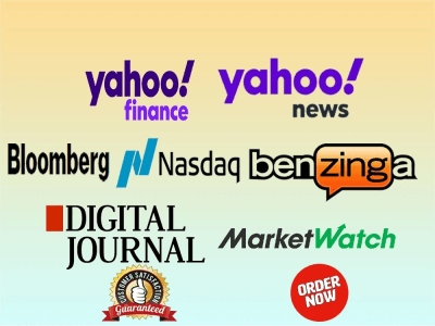Publish press release on yahoo, bloomberg, streetinsider, mw, benzinga