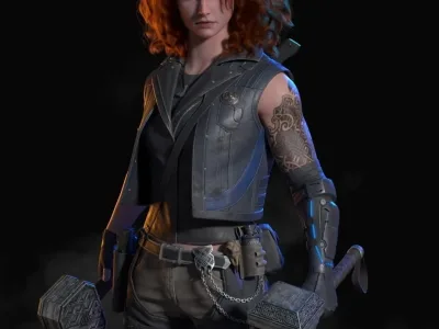 3D character modeling realistic character design rigging, game