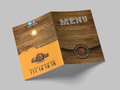 Menu card design for restaurant