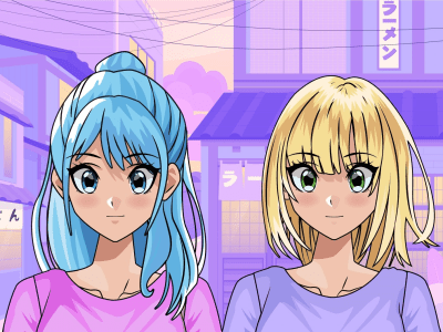 Your character in japanese anime or manga style