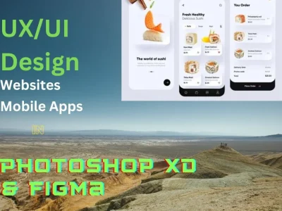 A UX UI Design in Prototypes and Wireframes for Website and Mobile Apps