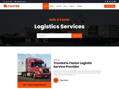 A Trucking website | Logistics website | Cargo | Dispatching site
