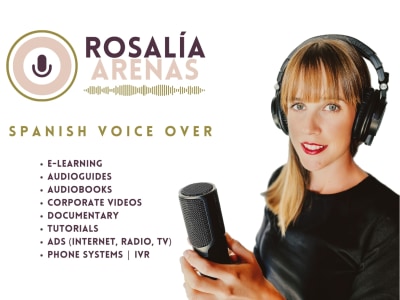 A professional female Spanish voice over