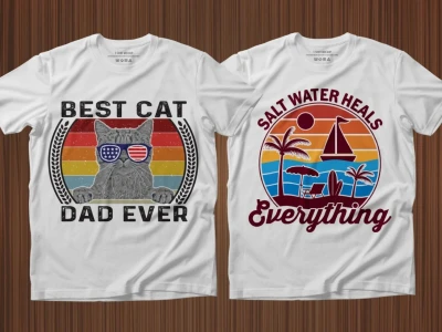Trendy T-shirts and custom Typography T-shirt designs for your POD business