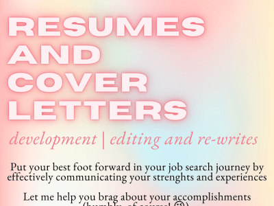 A resume and cover letter re-write