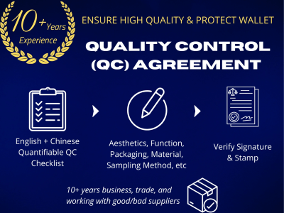 Quality Control QC Contract (Bilingual), Protection from Alibaba Suppliers