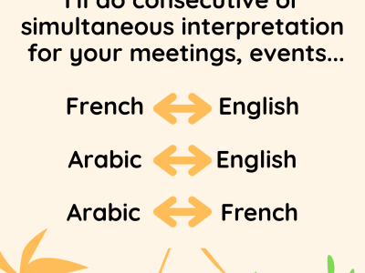 Your English to French/Arabic interpreter
