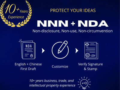 China Manufacturing NNN/NDA Bilingual Agreement Protected Buying on Alibaba