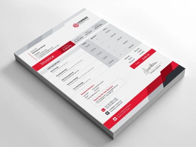 A fantastic eye catching modern invoice design for your business