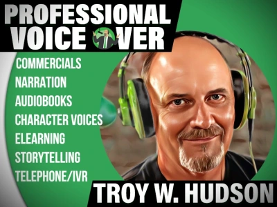 A professional US male voice over with personality