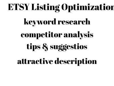 Etsy SEO for title ,tags and optimized description