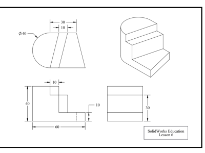 2D drawings for given 3d shapes.