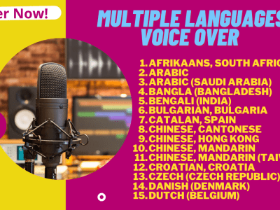 Voice over in multiple language
