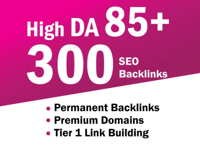 300 SEO Dofollow Backlinks High DA85+ White HAT SEO Link Building Services