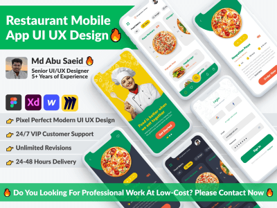 Restaurants mobile app UI UX design for your business in 24 hours | Upwork