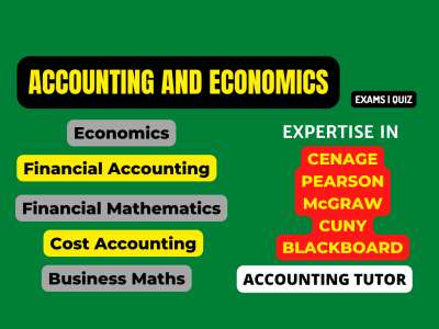 Financial Accounting Tutor / Economics Tutor /Chemistry Tutor