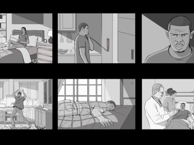 Storyboard for film, animation, commercials