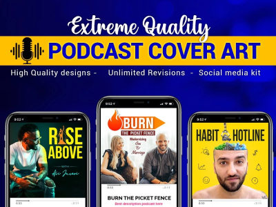 An attractive Podcast cover art, podcast logo