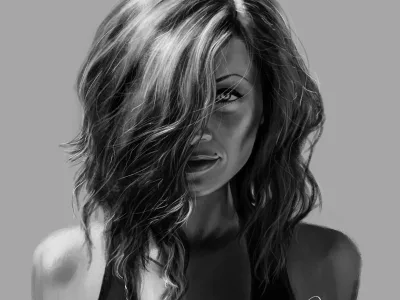 A realistic digital portrait