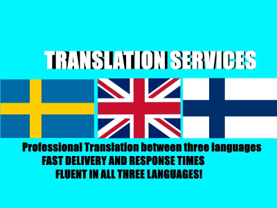 Swedish, English and Finnish translation services