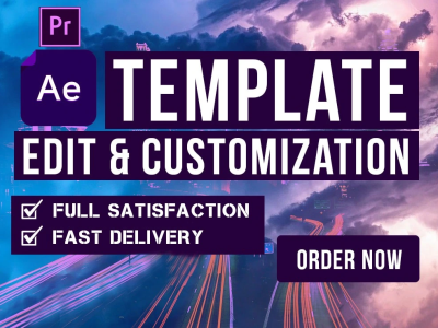 A fast After effect and premiere pro template editing
