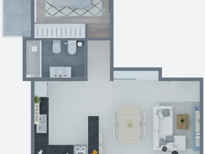 High-Quality 3D floor plan renderings