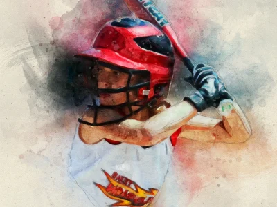 An amazing original watercolor portrait
