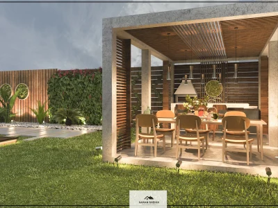 Backyard & Garden Landscape Design | Site Plan + 3D Renders (V-Ray/Lumion)