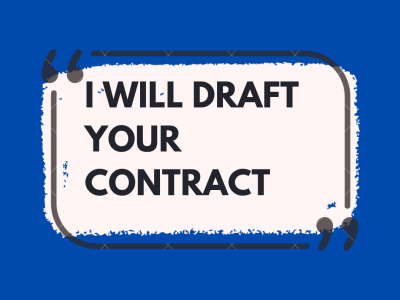 A drafted Legal Contract