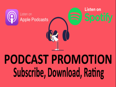 Organic apple podcast promotion to get huge downloads, listeners