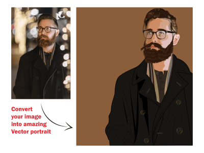 A fantastic vector art portrait of your photo