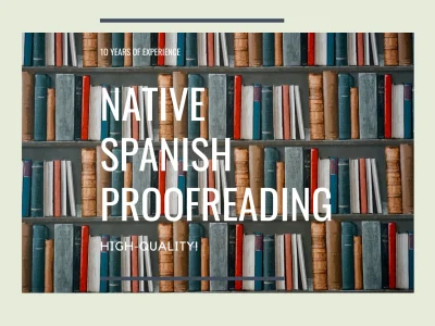 Native Spanish content proofreading (books, web content, articles)