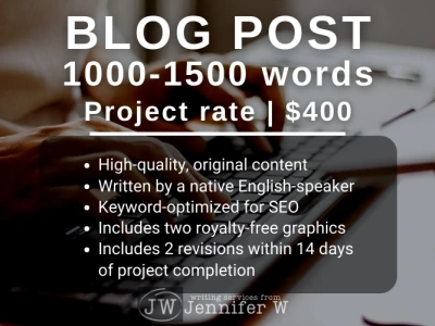 A keyword-optimized blog post, 1000-1500 words. | Upwork