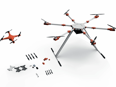 Drone design, 3d models and drawings for manufacturing