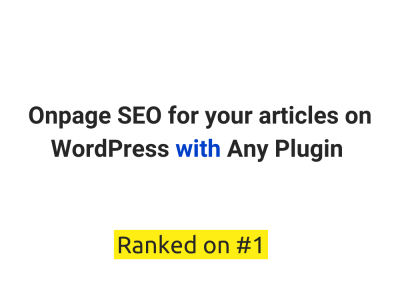Wordpress SEO | Wordpress Onpage SEO | Wordpress Onsite SEO