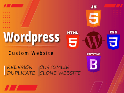 Custom wordpress website using html | css | javascript | bootstrap ...