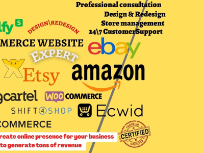 Bigcommerce big cartel sellfy ebay shift4shop etsy store amazon listing